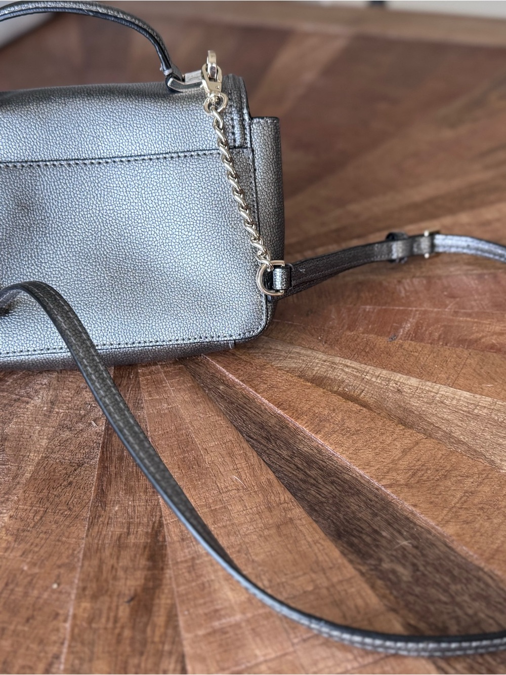 Kate Spade Patterson Drive Maisie Mini in Metallic Pebble Leather - Picture 2 of 7